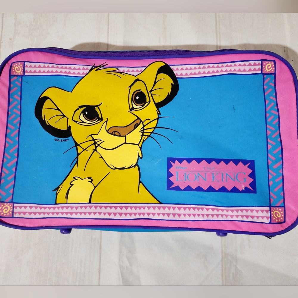 Vintage 90s Disney The Lion King Simba Suitcase